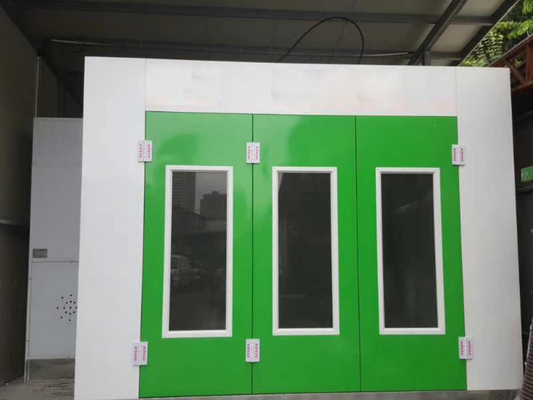 48pcs एलईडी लैंप और 7.5KW निकास पंखे सीई स्वीकृत ऑटोमोटिव पेंटिंग के लिए स्प्रे बूथ