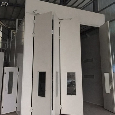डीजल बर्नर ट्रक स्प्रे बूथ 220V 39KW एलईडी लाइट और 11KW प्रशंसकों के साथ