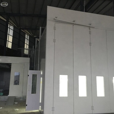 डीजल बर्नर ट्रक स्प्रे बूथ 220V 39KW एलईडी लाइट और 11KW प्रशंसकों के साथ