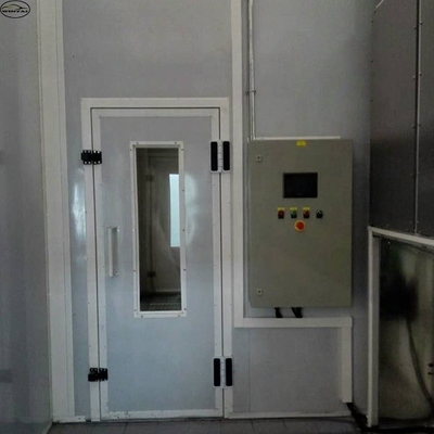 प्रदूषण नियंत्रण ऑटो कार पेंटिंग मशीन सीई स्वीकृत कार स्प्रे बूथ यूरोपीय प्रकार के पंखे के साथ