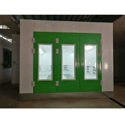 प्रदूषण नियंत्रण ऑटो कार पेंटिंग मशीन सीई स्वीकृत कार स्प्रे बूथ यूरोपीय प्रकार के पंखे के साथ