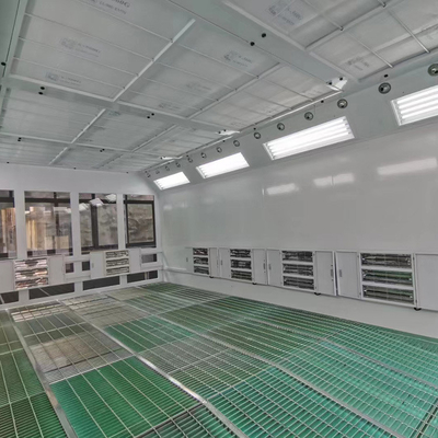 आउटडोर एलईडी इंडस्ट्रियल बस स्प्रे पेंट बूथ 7.5KW निकास प्रशंसकों के 2 सेट के साथ