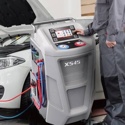 7" टच स्क्रीन कार एसी रेफ्रिजरेंट गैस रिकवरी मशीनरी R1234yf एसी गैस चार्जिंग मशीन