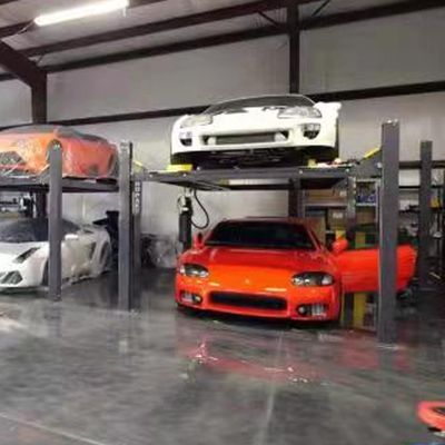 वाहन लिफ्ट के लिए चार पोस्ट पार्किंग लिफ्ट 12 इकाइयों लोड Qty कम रखरखाव लागत