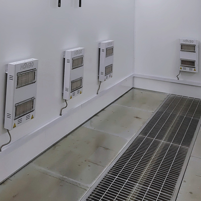 ऑटो कार पेंटिंग मशीन सीई स्वीकृत कार स्प्रे बूथ यूरोपीय प्रकार के पंखे के साथ आउटडोर ऑटोमोटिव पेंट बूथ