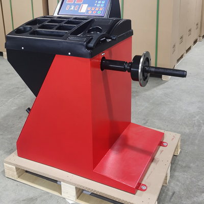 मानक शंकु कार टायर बैलेंसिंग मशीन नाजुक प्लास्टिक हुड स्वचालित व्हील बैलेंसर स्व-अंशांकन और स्व-निदान कार्यक्रम टायर बैलेंसिंग उपकरण