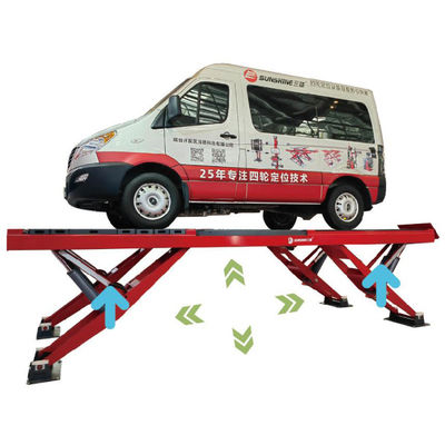 वाई के आकार का वर्टिकल राइज कैंची कार लिफ्ट फॉर व्हील एलाइनिंग लिफ्ट हेवी ड्यूटी 11 सिलेंडर लिफ्टिंग क्षमता 5500 किलोग्राम