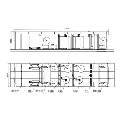 स्वचालित कार वॉश उपकरण 14 ब्रश स्वचालित कार वॉशिंग मशीन 25 मीटर उच्च दबाव कार वॉश मशीन