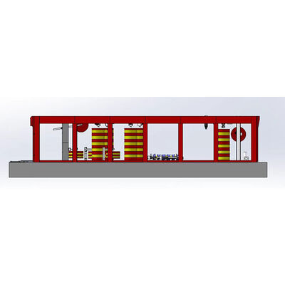 फ्लैटबेड केबल चेन स्वचालित कार वॉश उपकरण 14 ब्रश के साथ ऑटो कार वॉश मशीन 6 ड्रायर के साथ