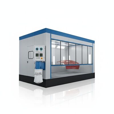 300MM Basement Height Car Spray Booth with Separate Control Temperature and Filter Bag Intake Filter for Auto Paint